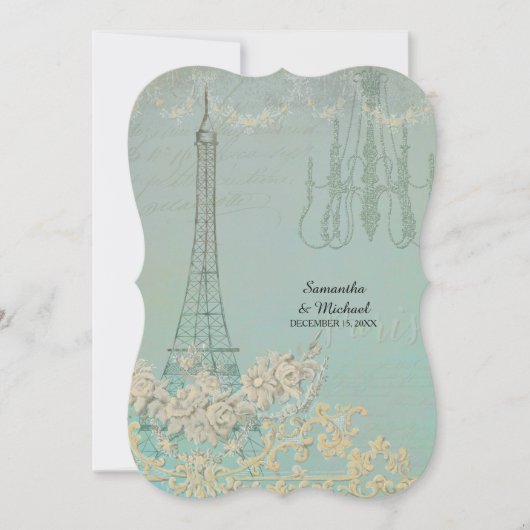 Vintag Paris Pariser Probe Einladung (Vorderseite)