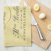 Vintag Paris Post Pink Roses Geschirrtuch (Viertel Falte)