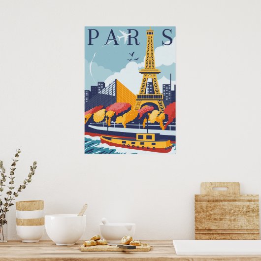 Vintag Paris Poster (Küche)