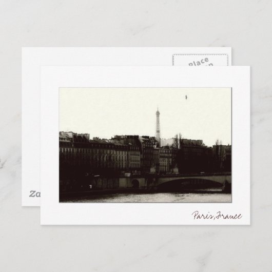 Vintag Paris Postkarte (Vorne/Hinten)