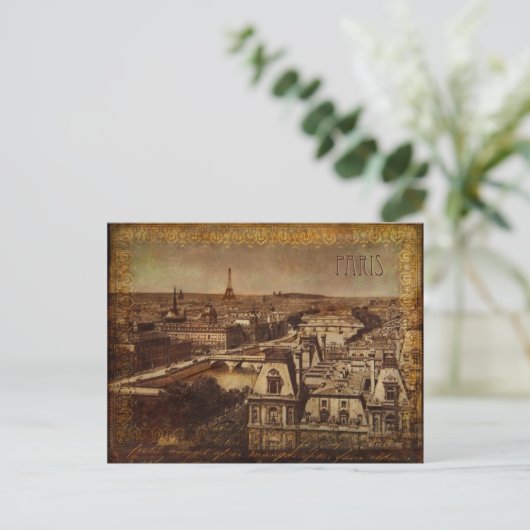 Vintag Paris Postkarte (Stehend Vorderseite)