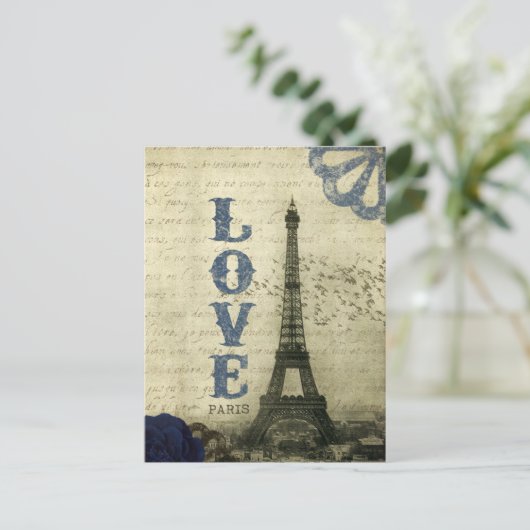 Vintag Paris Postkarte (Stehend Vorderseite)