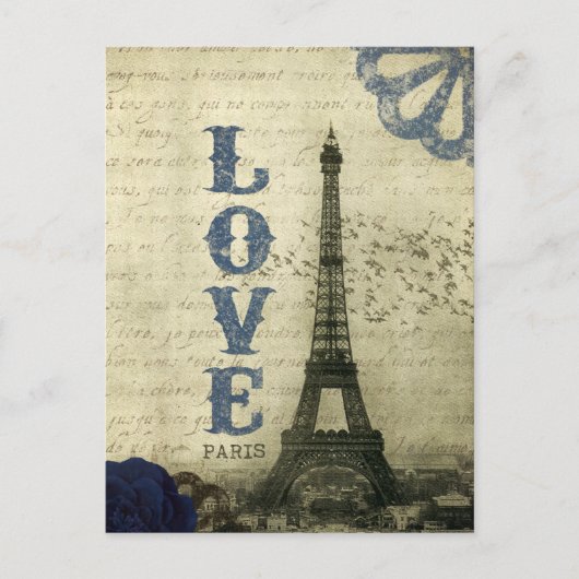 Vintag Paris Postkarte (Vorderseite)
