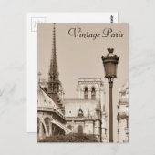 Vintag Paris Postkarte (Vorne/Hinten)