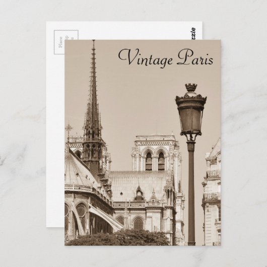 Vintag Paris Postkarte (Vorne/Hinten)