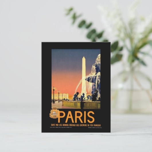 Vintag Paris Postkarte (Stehend Vorderseite)