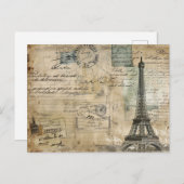Vintag Paris Postkarte (Vorne/Hinten)