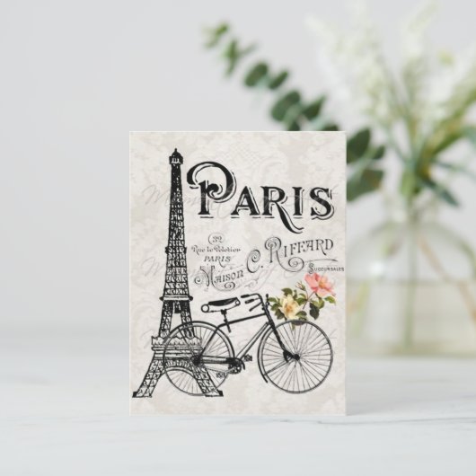 Vintag Paris Postkarte (Stehend Vorderseite)