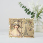 Vintag Paris Postkarte (Stehend Vorderseite)