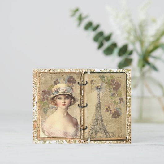 Vintag Paris Postkarte (Stehend Vorderseite)