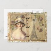 Vintag Paris Postkarte (Vorne/Hinten)