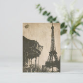 Vintag Paris Postkarte, Eiffelturm Postkarte (Stehend Vorderseite)