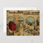 Vintag Paris Print Postkarte (Vorne/Hinten)