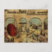 Vintag Paris Print Postkarte (Vorderseite)