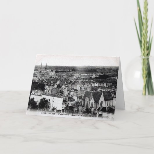 Vintag Paris Quartier Sainte Clotilde Card Karte (Vorderseite)