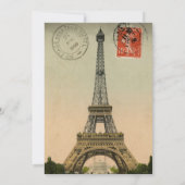 Vintag Paris Quinceanera 15 Geburtstag Einladung (Rückseite)