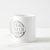 Vintag Paris, Retro Paris Frankreich Reisen Ästhet Kaffeetasse (Vorderseite Links)