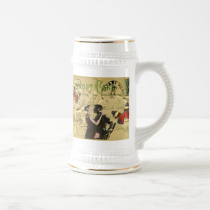 Vintag Paris Tango Postkarte Bierglas