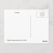 Vintag Paris, Tribunal Postkarte (Rückseite)