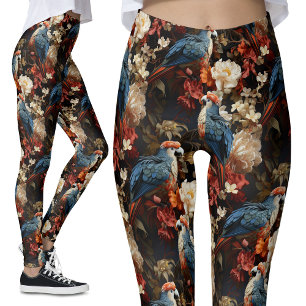 Vintag Parrot Floral Leggings