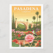 Vintag Pasadena California Postkarte (Vorderseite)
