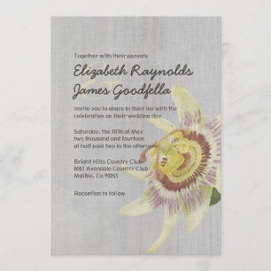 Vintag Passion Blume Hochzeitseinladungen Einladung