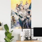 Vintag Pastel Blue Faires Poster (Heimbüro)