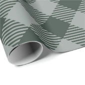 Vintag Pastel Blue Karo Gingham Pattern Geschenkpapier (Rolleneckpunkt)