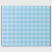 Vintag Pastel Blue Karo Gingham Pattern Geschenkpapier (Flach)