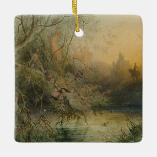 Vintag Pastel Fairy Land von Gustave Doré Keramikornament