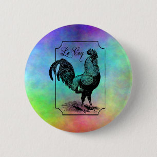Vintag Pastel Rooster Button