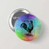 Vintag Pastel Rooster Button (Vorne & Hinten)