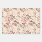 Vintag Pastel Rosa Elegante Rose Geschenkpapier Set (Vorderseite)