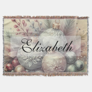 Vintag Pastel Watercolor Weihnachtsschmuck Decke