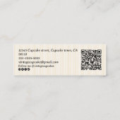 Vintag Patisserie Süßigkeiten Konditorei Koch Mini Visitenkarte (Rückseite)