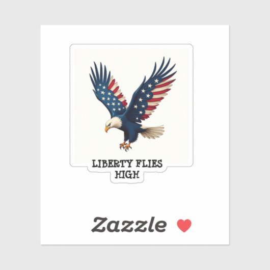 Vintag Patriotic Eagle 4. Juli Sticker - USA (Blatt)