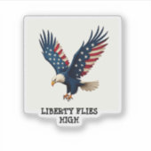 Vintag Patriotic Eagle 4. Juli Sticker - USA (Vorderseite)