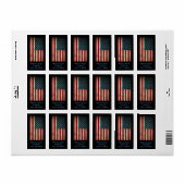 Vintag Patriotic Grunge USA Fahne Adressaufkleber (Vorne)