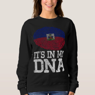 Vintag Patriotic ist in meinem DNA Haiti Flag Fing Sweatshirt