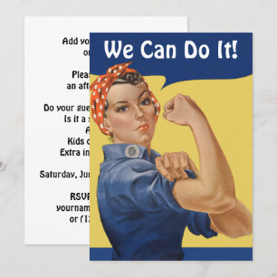 Vintag Patriotic Rosie der Riveter, wir können es