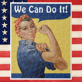 Vintag Patriotic Rosie der Riveter, wir können es  Puzzle