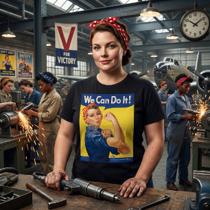 Vintag Patriotic Rosie der Riveter, wir können es T-Shirt