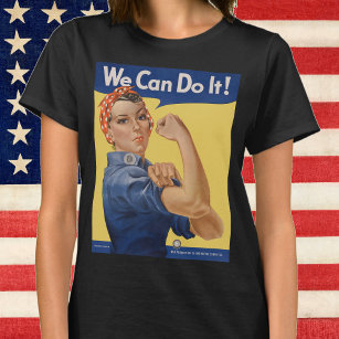 Vintag Patriotic Rosie der Riveter, wir können es  T-Shirt