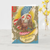 Vintag_Patriotic_Star Banner_Card Karte (Gelbe Blume)