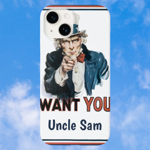 Vintag Patriotic Uncle Sam Woll Case-Mate iPhone Hülle