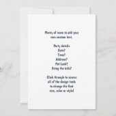 Vintag Patriotic Uncle Sam Woll Einladung (Rückseite)