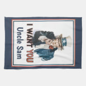 Vintag Patriotic Uncle Sam Woll Geschirrtuch (Horizontal)