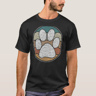 Vintag Paw Print Hund Katze Pet T-Shirt