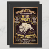 Vintag Pawnee Bill Wild West Flat Card anzeigen (Vorne/Hinten)