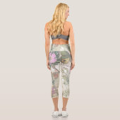 Vintag Peace Zuhause Schöne Liebe Capri Leggings (Rückseite)